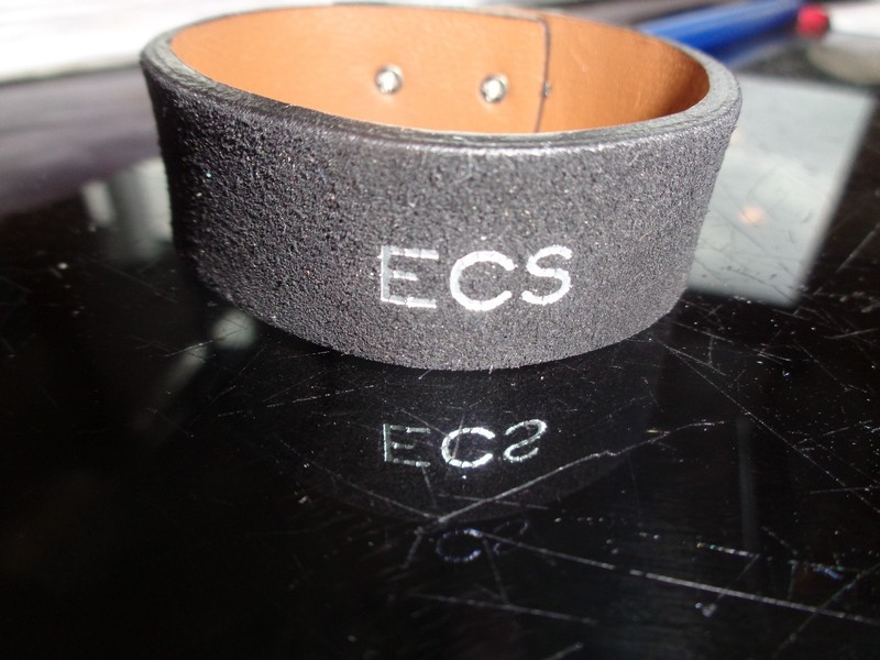 Mark and Graham Leather Turnlock bracelet black suede mono ECS New wo tag gallery