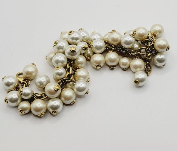 Kate Spade Bracelet New York Chunky Faux Pearl Dangle 9 in gallery