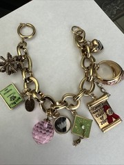 Juicy Couture Vintage Charm Bracelet With 9 Charms Class 2007 Limited Edition