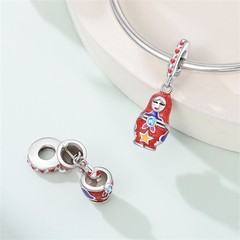 KUNSIR Sterling Silver Surprise Box Doll Charm for Women Bracelets Pendant DIY