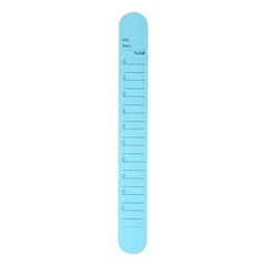 Silicone Memo Wrist Band 20cm Measure 238mm x 29mm Line Block Blue