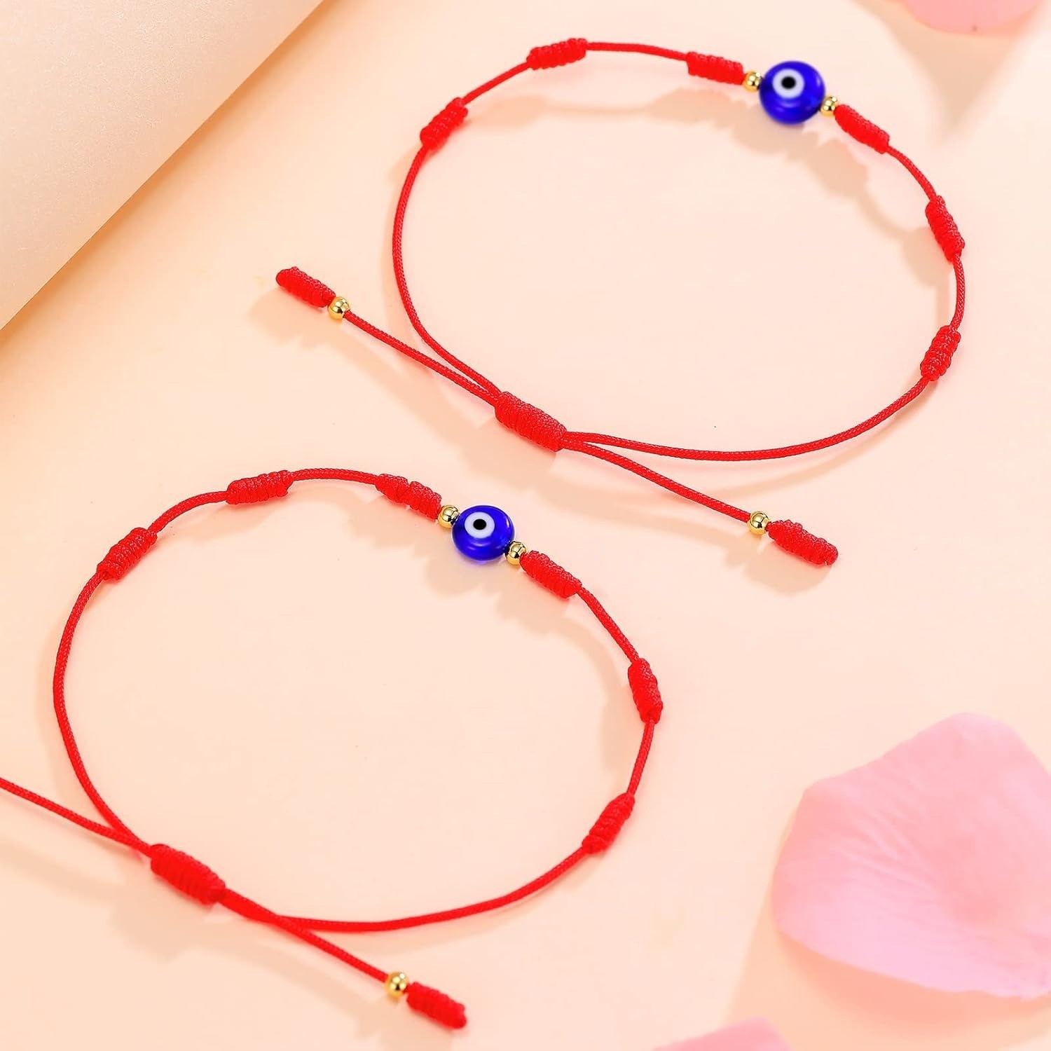 2Pcs Evil Eye Red String Bracelet Protection Amulet Lucky Kabbalah Jewelry Gift gallery