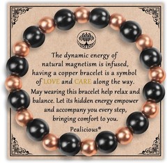 Men Women Bracelet Magnetic Therapy Arthritis Pain Relief Pure Solid Copper Bang