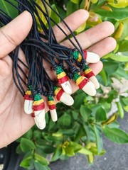 10 Handmade Rasta Reggae White Stone Cotton Necklaces Wholesale