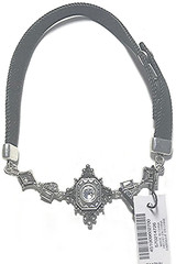 WHITE HOUSE BLACK MARKET ANTIQUED DIAMOND-SHAPE DENIM WRAP BRACELE NEW WITH TAGS