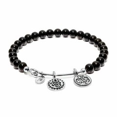 Chrysalis Protection Guardian Black Onyx Lucky Ganesh Bangle CRBH0001BL