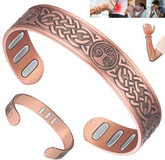 Vicmag Copper Bracelet for Men 9X Strength Magnetic 99% Pure Copper with 5000 Ga