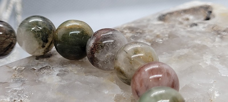 Rainbow Rabbit Hair 10mm Bracelet gallery