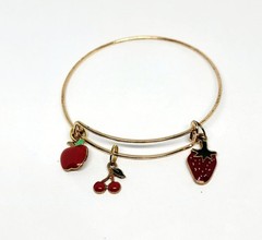 Casino Night Bangle Charm Bracelet