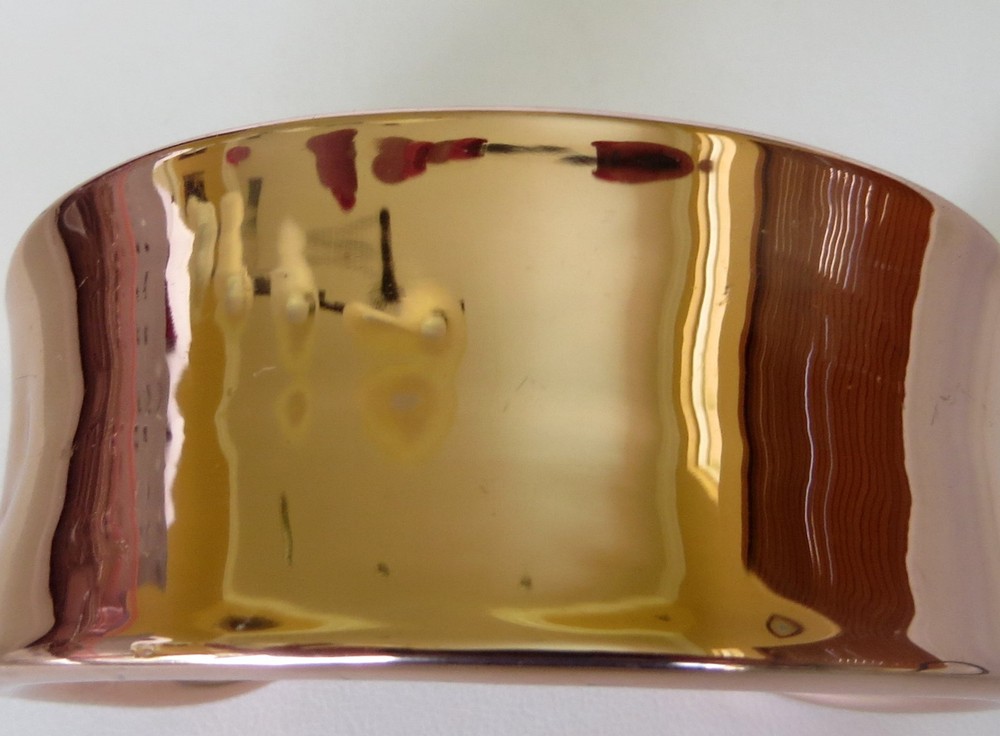 Womens RLM Bronze High Polished Open Back Cuff Bracelet