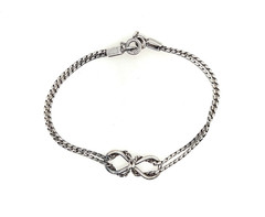 Sterling Silver Infinity Bracelet – 18.5cm – 5.00g – Marked 925 ITALY 127 AR