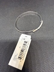 DKNY Silver Tone Bangle Bracelet Hook Closure Signed Round No Stone