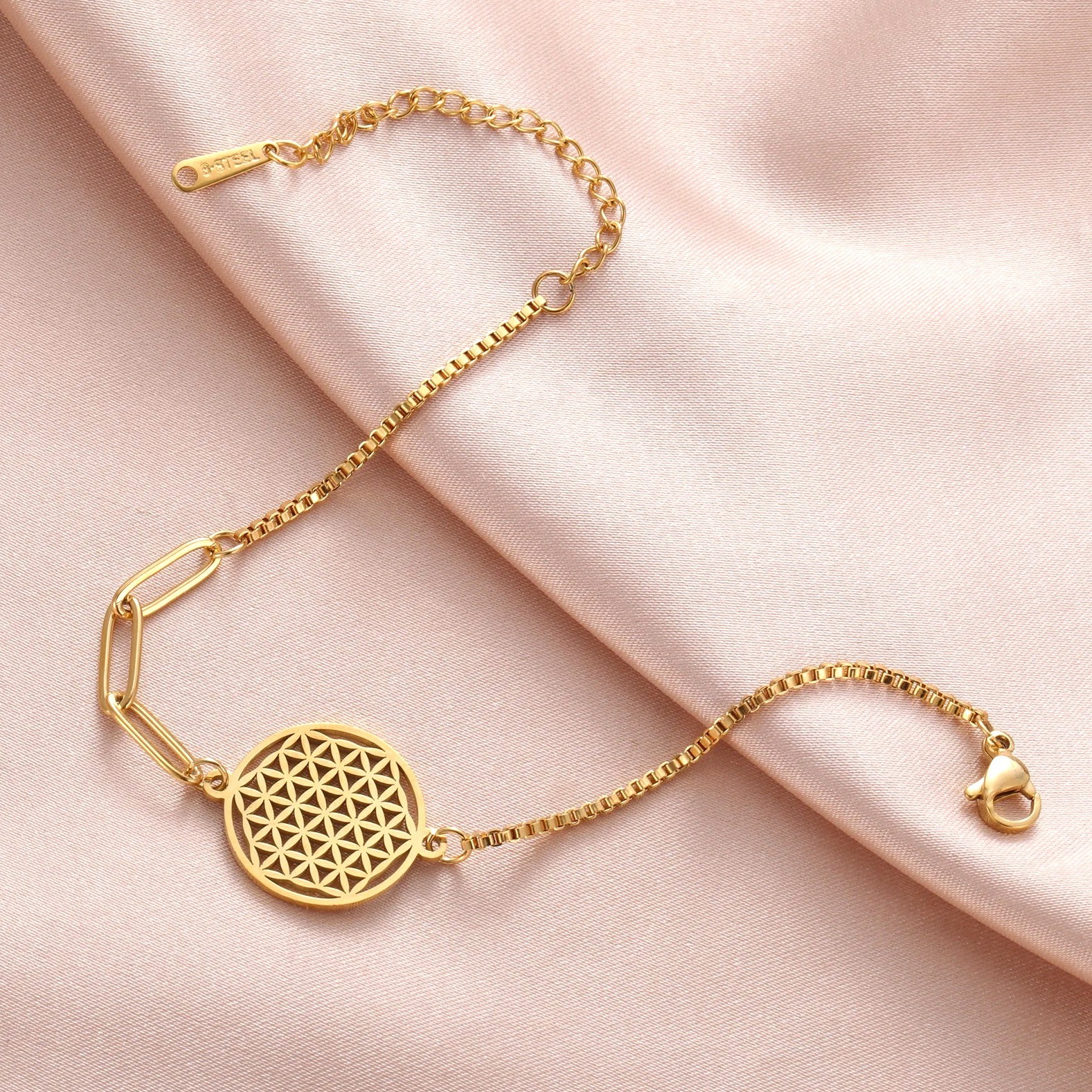 Sacred Geometry Flower of Life Bracelet Stainless Steel Bracelet gallery