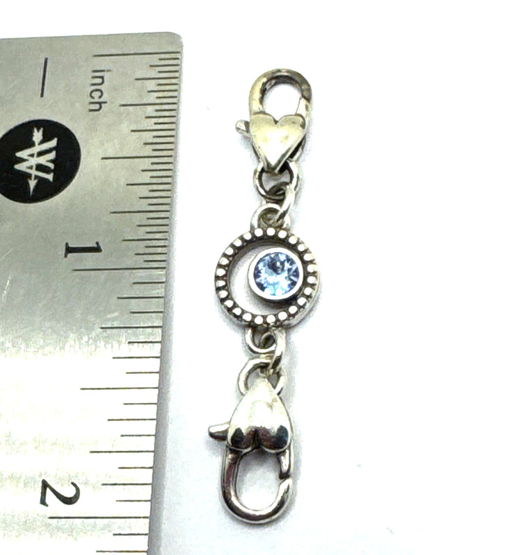 Brighton Halo Blue Crystal Silver Custom Extender Bracelet/Necklace gallery