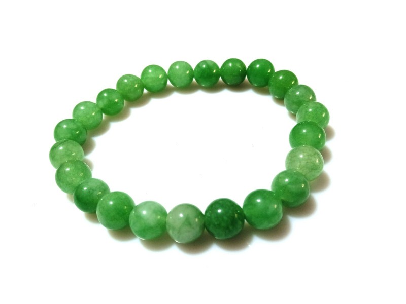 CHRYSOPRASE CHALCEDONY ROUND 8MM SMOOTH LOOSE GEMSTONE BEADS 7"INCH 1 BRACELET gallery