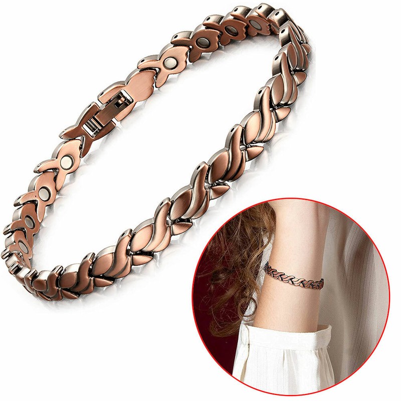 SUPER STRONG Pure Copper Arthritis Therapy Magnetic Bracelet Women Handmade USA gallery