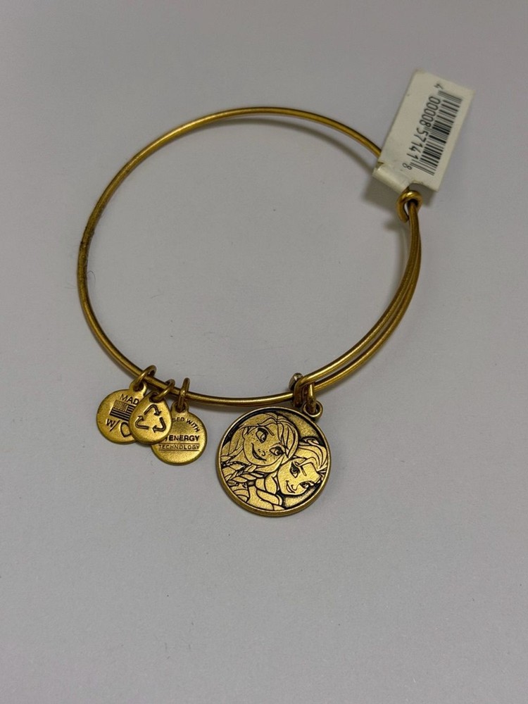 Alex and Ani Gold-Tone Frozen Sisters Character Bangle Bracelet