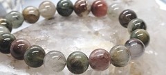 Rainbow Rabbit Hair 10mm Bracelet