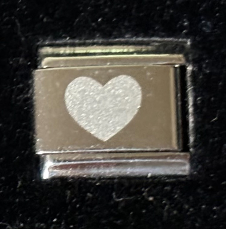 Heart Laser Etched Wholesale Italian Charm Enamel 9mm Link K2016-3 gallery