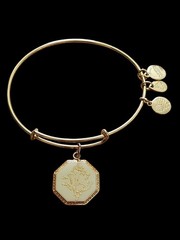 NWOT Alex and Ani Fortune’s Bliss Sweet Pea Flower Shiny Gold Bangle Bracelet