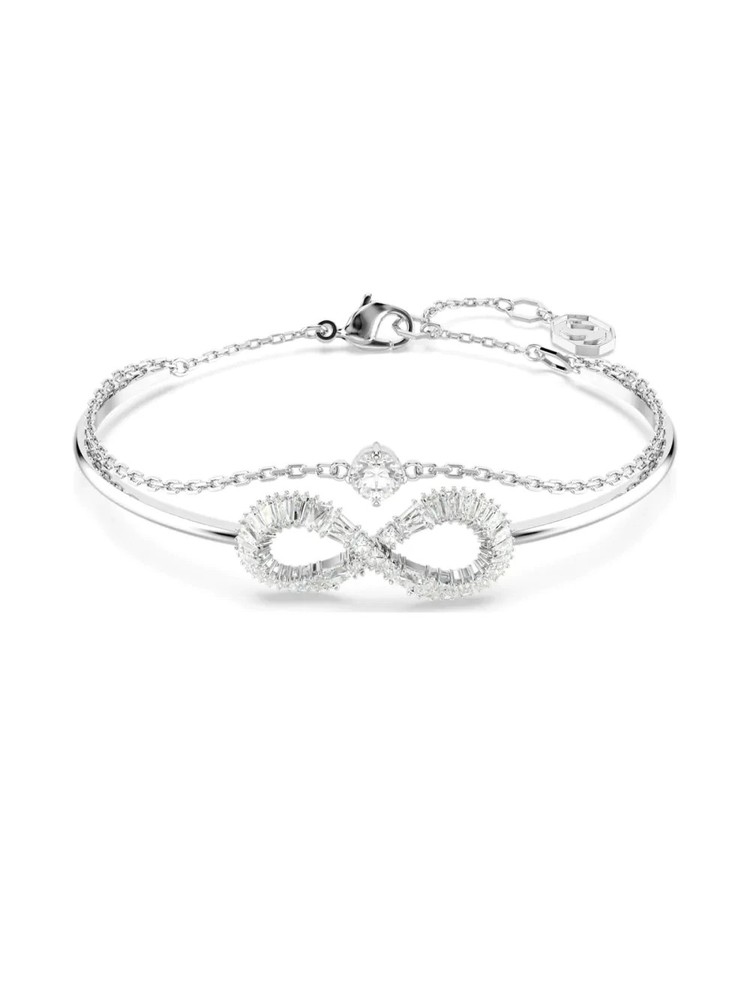 Swarovski Hyperbola Infinity Bracelet White Crystal Silver Tone