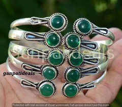 Green Onyx Gemstone Bangle 1pcs Wholesale Lots 925 Silver Plated Jewelry