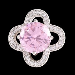 Snap Jewelry CZ Cubic Zircon Flower fit 18-20mm fits Ginger Charm Accessories