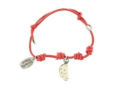 GIOIELLI DOP Watermelon Slice Sterling Silver & Enamel Tie Cord Bracelet 133264