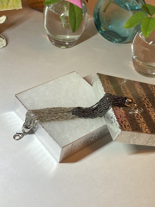 Silver & Black Multi Chain Bracelet gallery