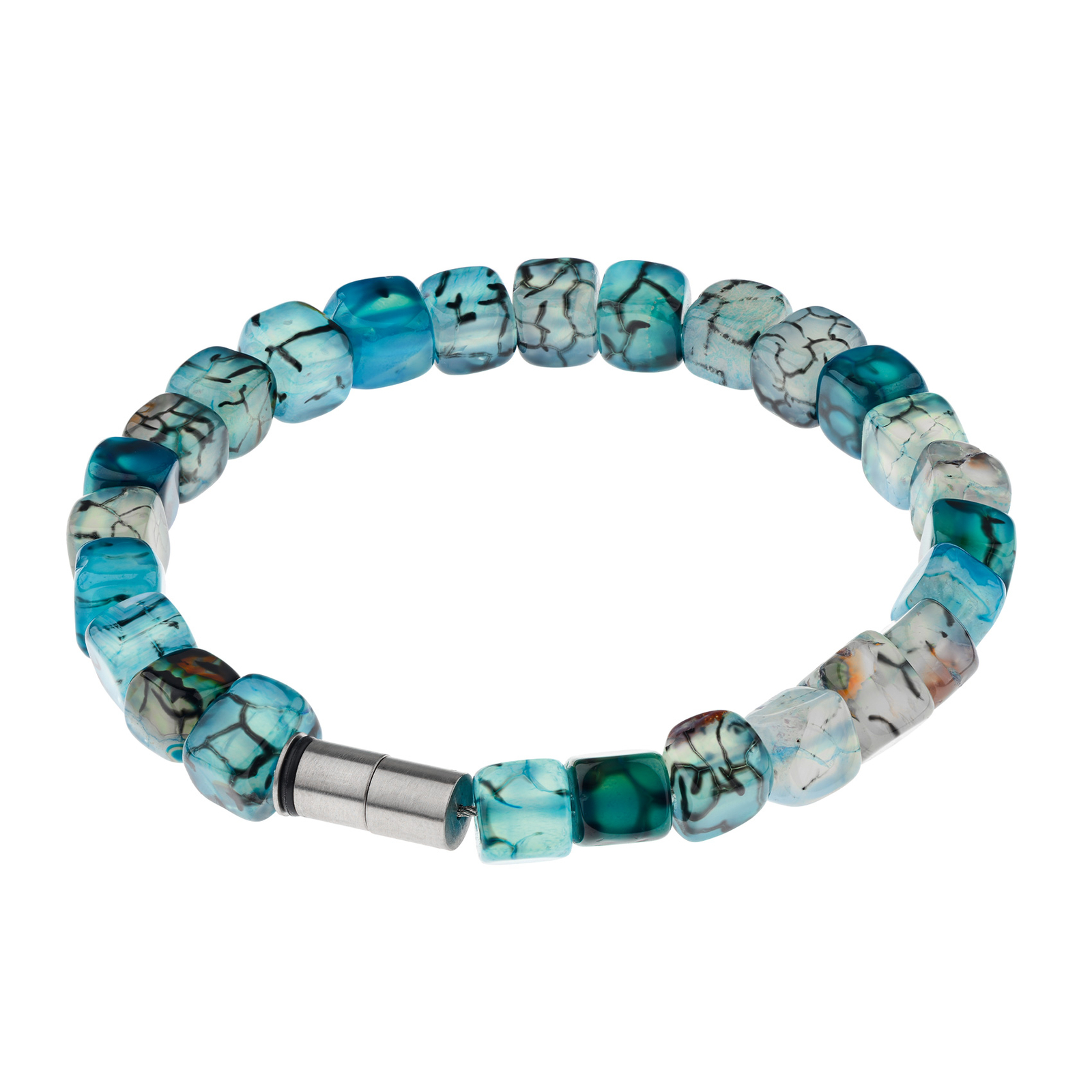 Ernstes Design Bracelet Stainless A541 Dragon Veins Agate Dice Edvita Petit gallery
