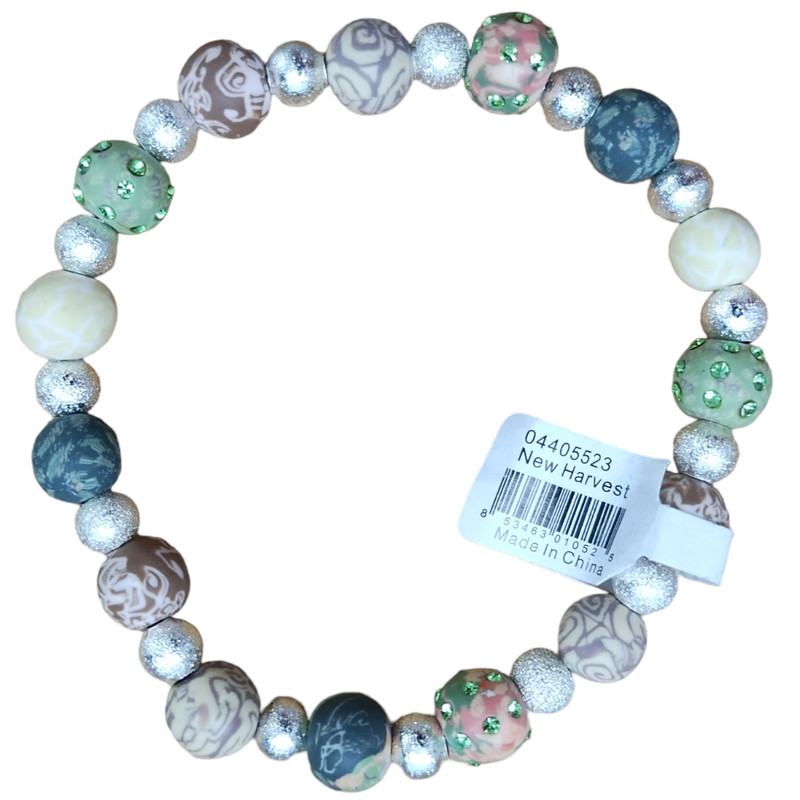 Viva Beads Bracelet Lot of 4 Colorful Polymer Clay Costume Jewelry Multicolor gallery