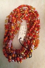 Glass Bead 10 Strand Stretch Bracelet, New with Tag