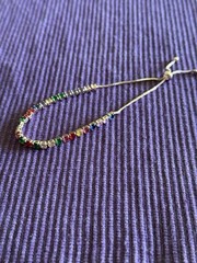 Tennis Bracelet, Women’s Rose Gold Plate Cable Chain, Multicolor Zirconium Stone